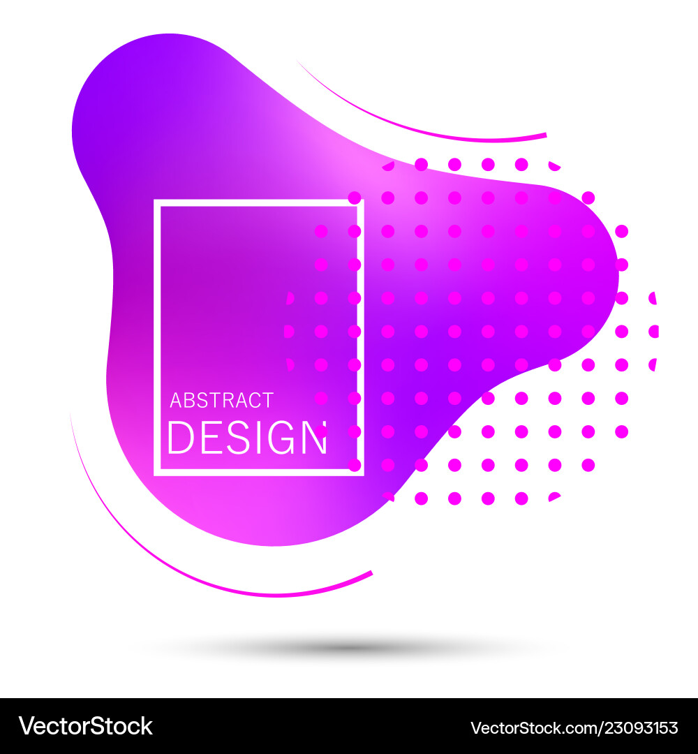 Abstract liquid shape gradient Royalty Free Vector Image