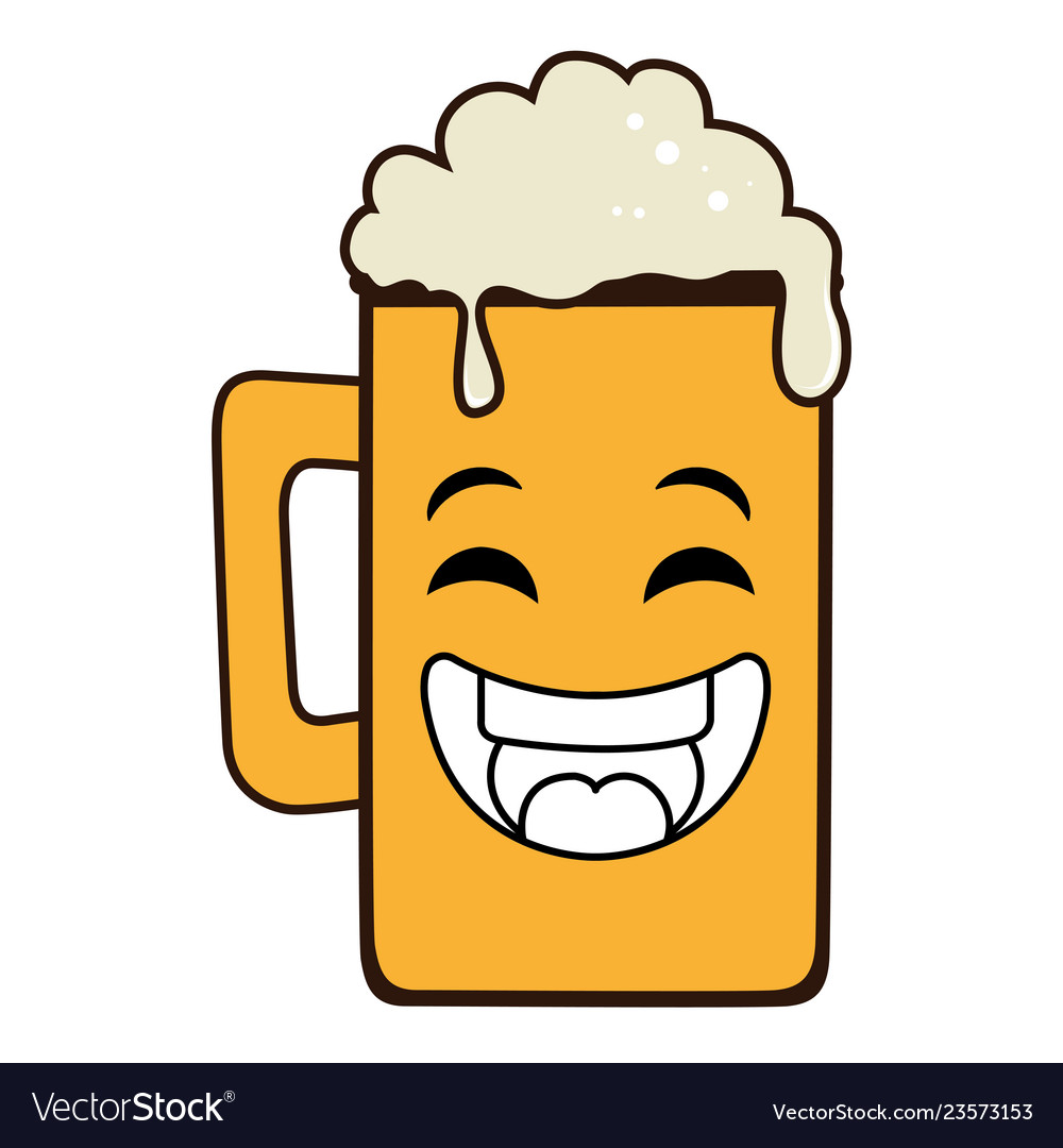 Beer jar kawaii character Royalty Free Vector Image