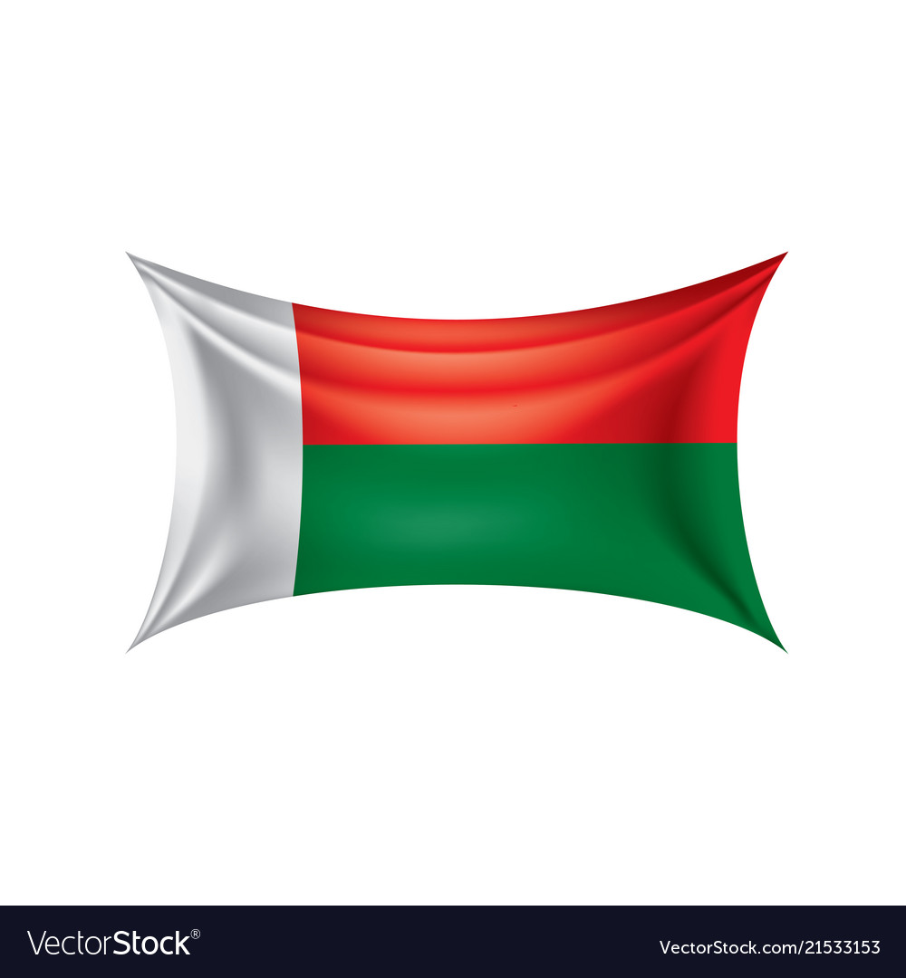 madagascar flag on a white royalty free vector image