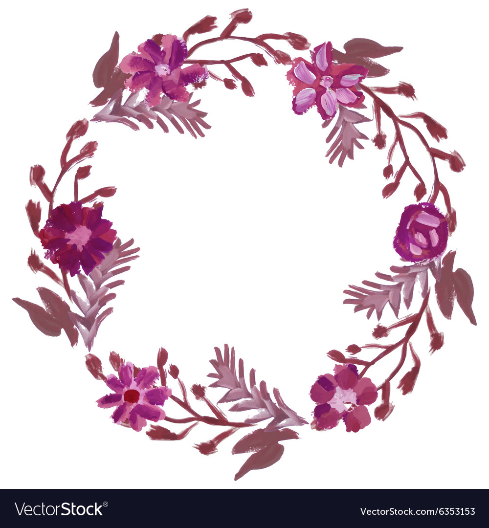 Download Round floral frame Royalty Free Vector Image - VectorStock