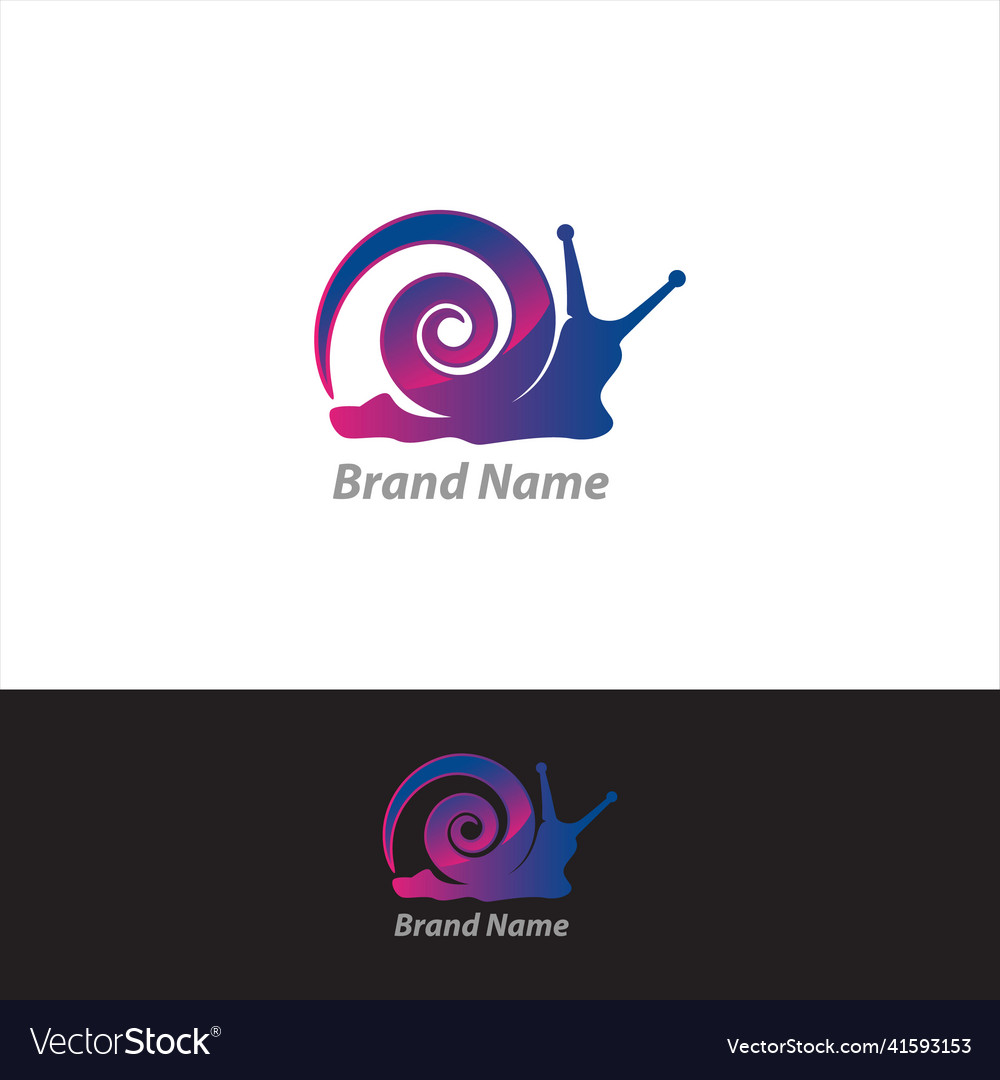 Snail logo template modern