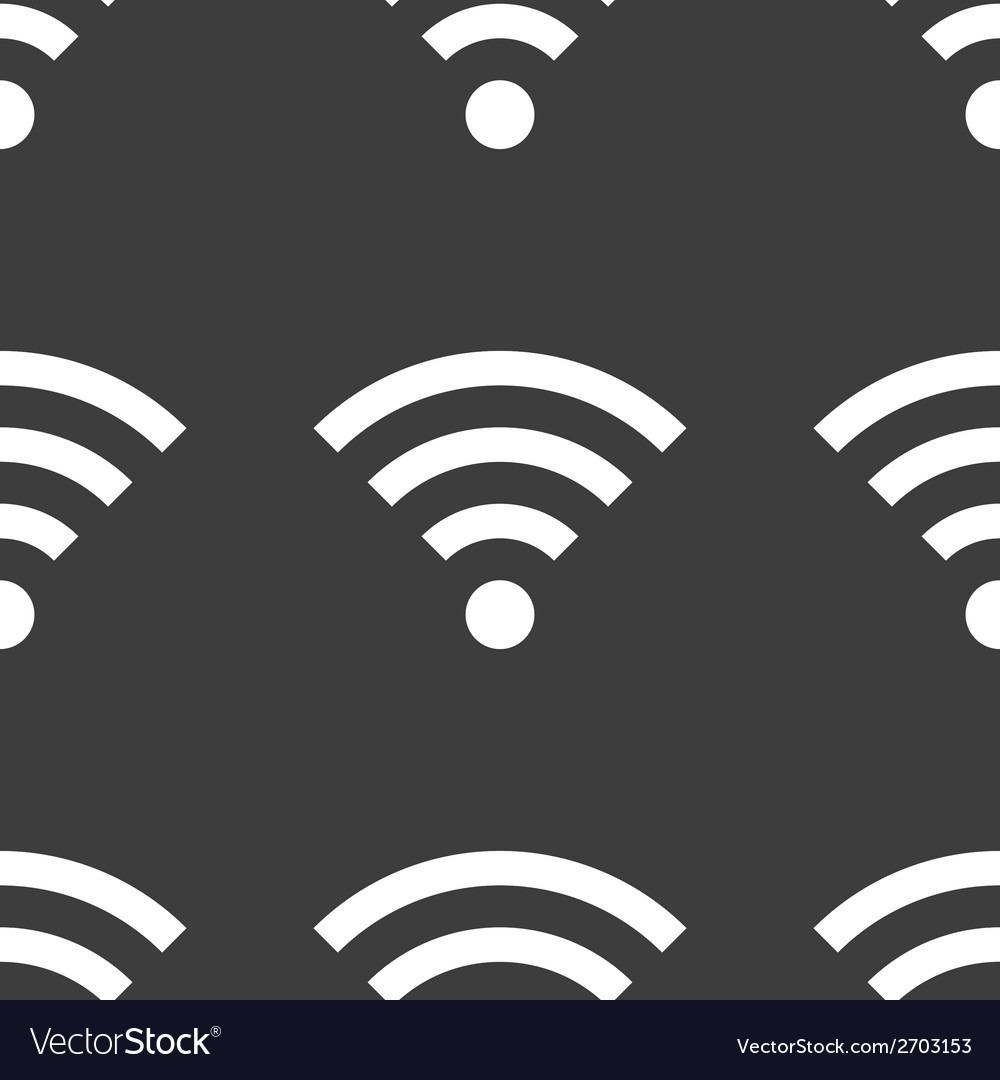 Wi-fi web icon flat design seamless gray pattern