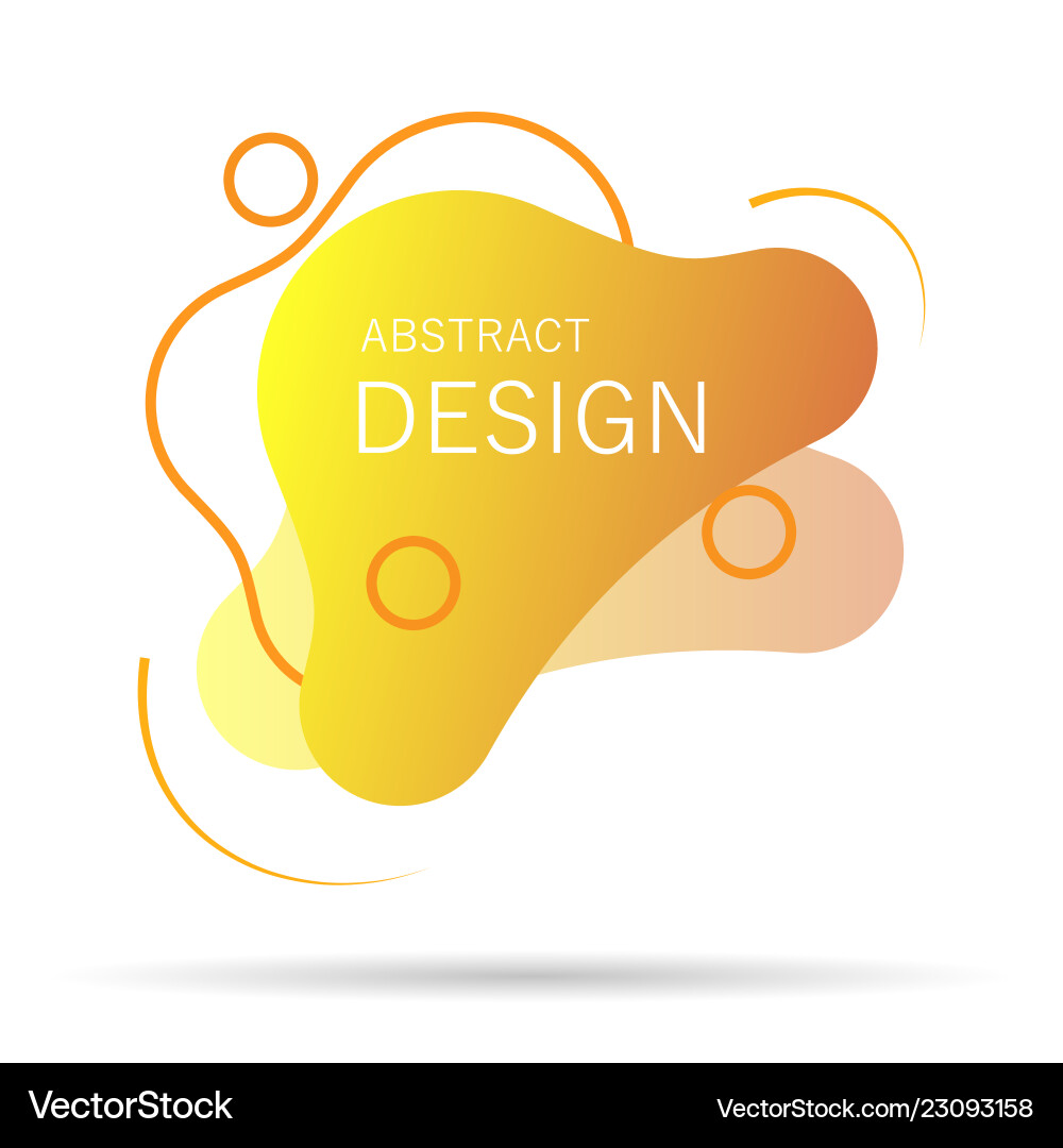 Abstract liquid shape gradient Royalty Free Vector Image