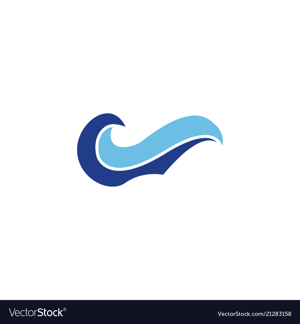 Abstract water waves logo design concept Vector Image