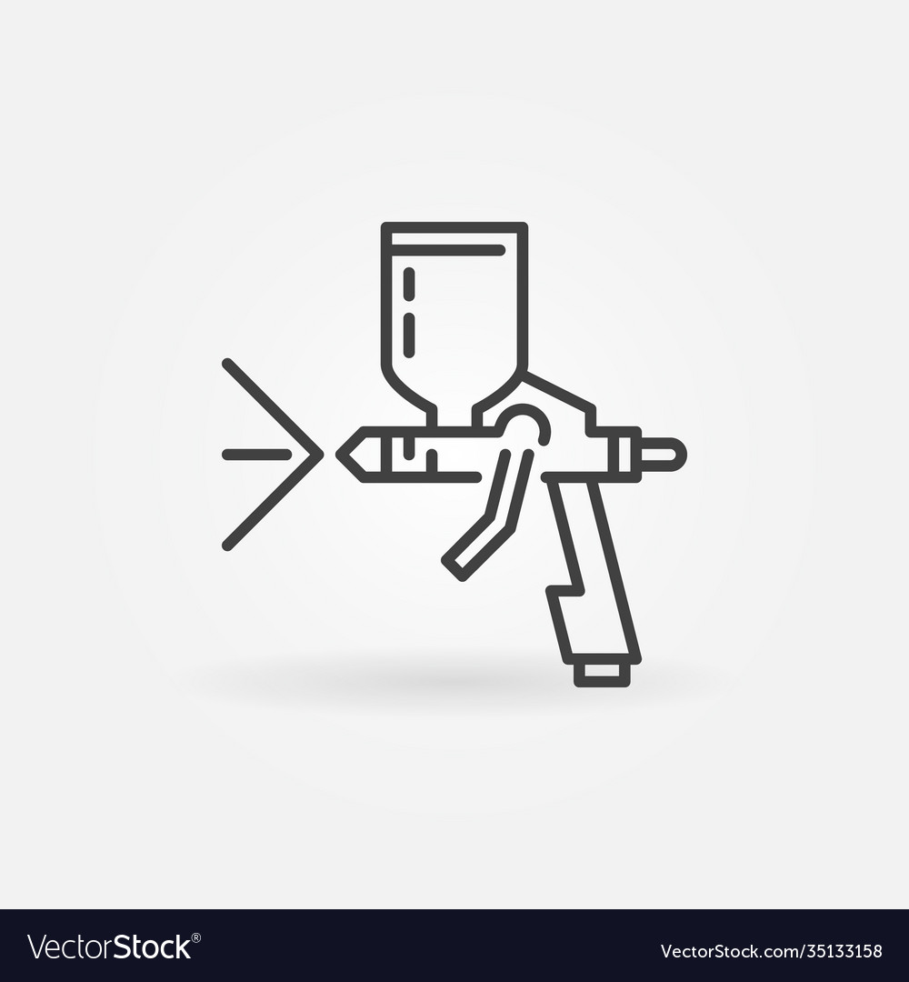 Car Paint Spray Gun Linear Concept Icon Royalty Free Vector