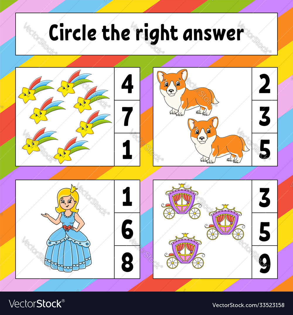 Circle right answer education developing