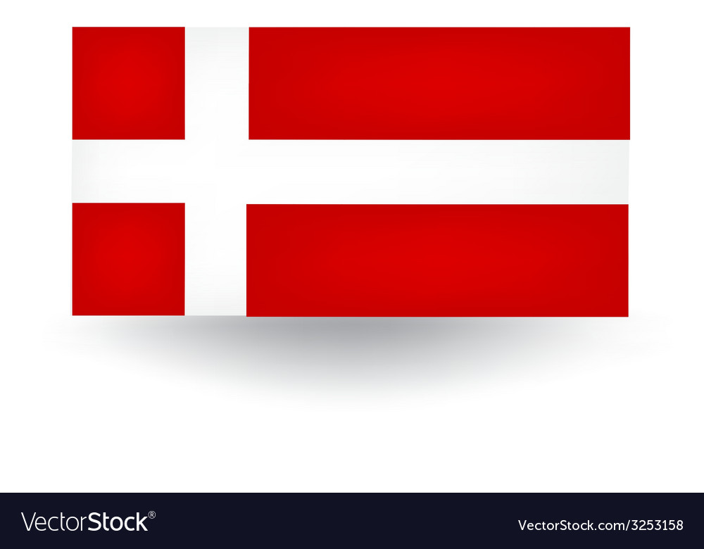 Danish Flag Royalty Free Vector Image Vectorstock