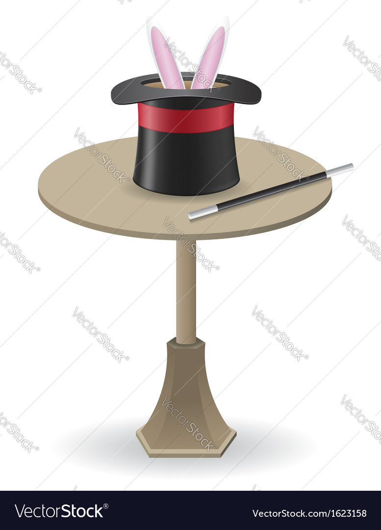 hat on table