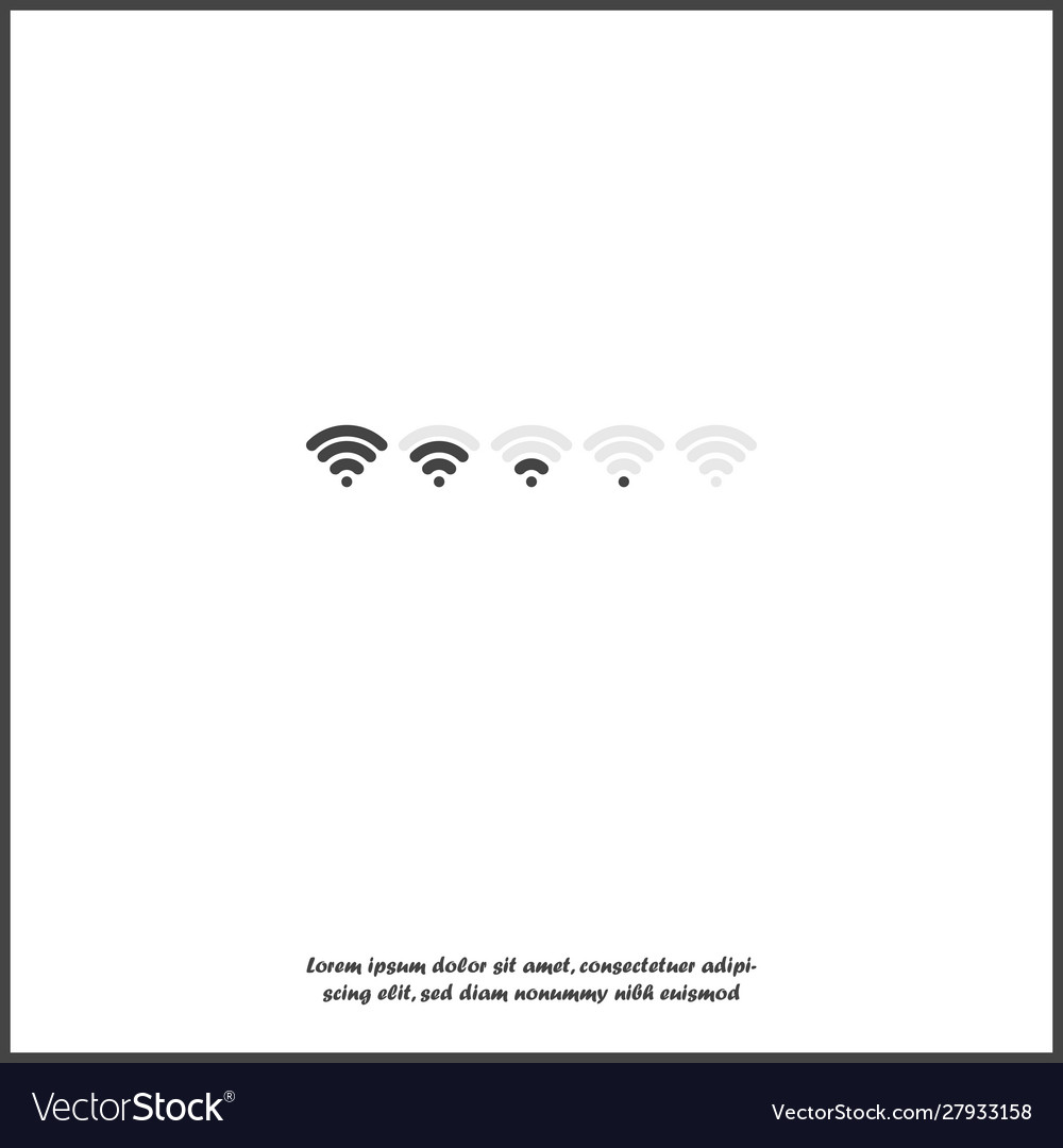 Set wi-fi icons with different signal received Vector Image