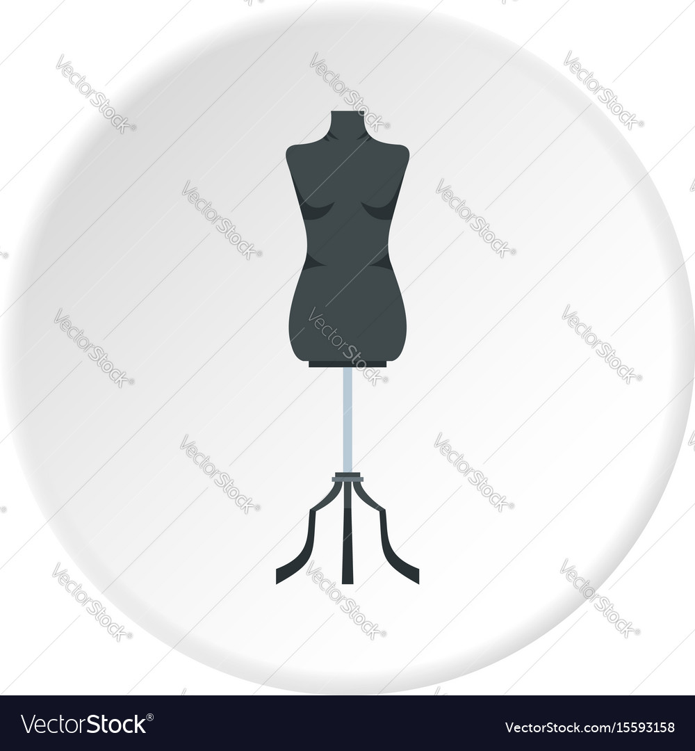 sewing mannequin icon circle