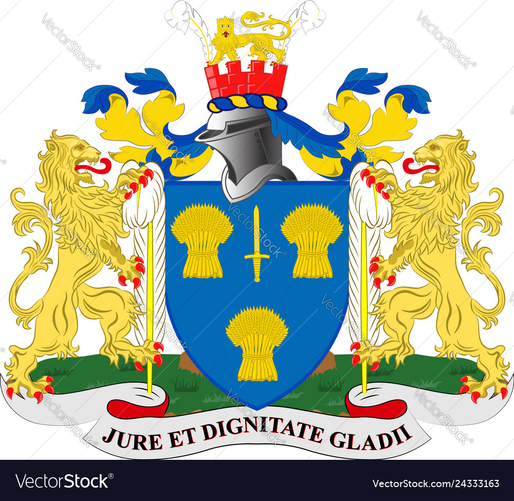 Coat of arms cheshire in england Royalty Free Vector Image