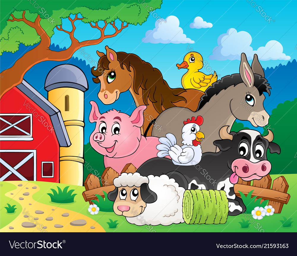 Farm animals topic image 3 Royalty Free Vector Image