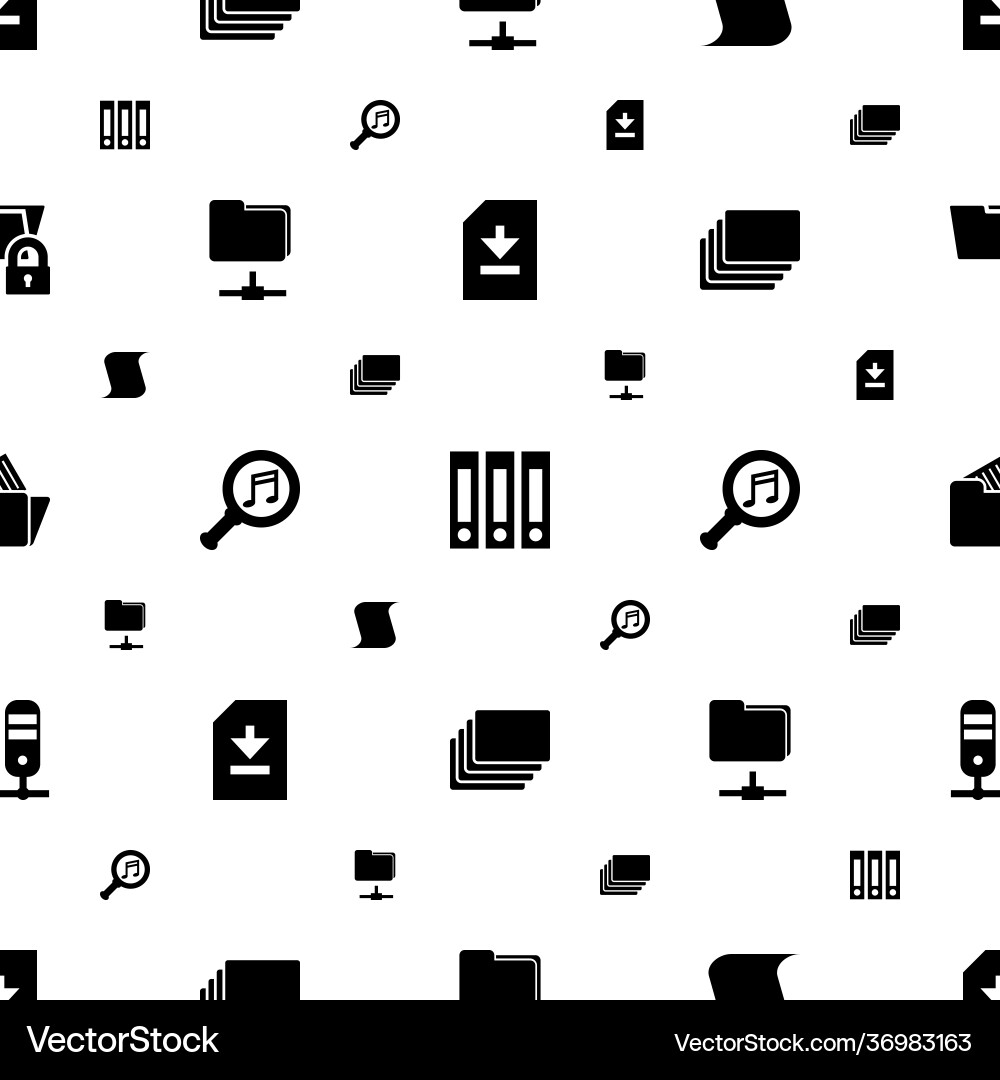 Folder icons pattern seamless white background Vector Image