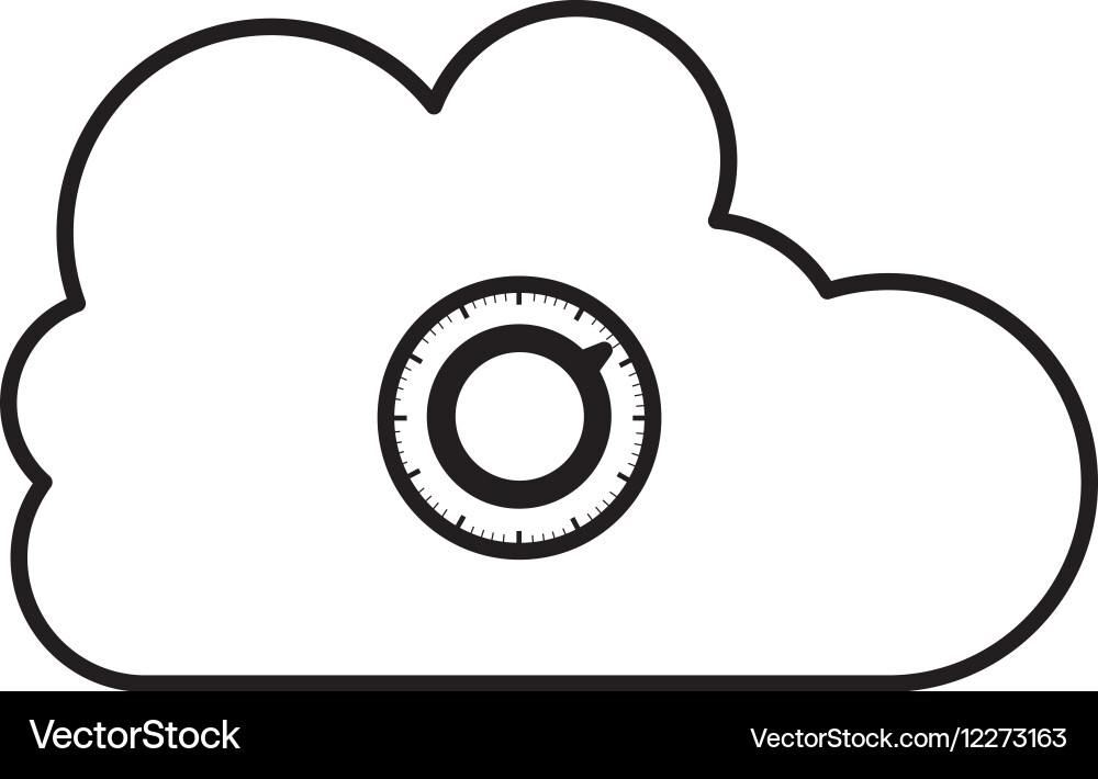 Isolated cloud computing and padlock design Vector Image