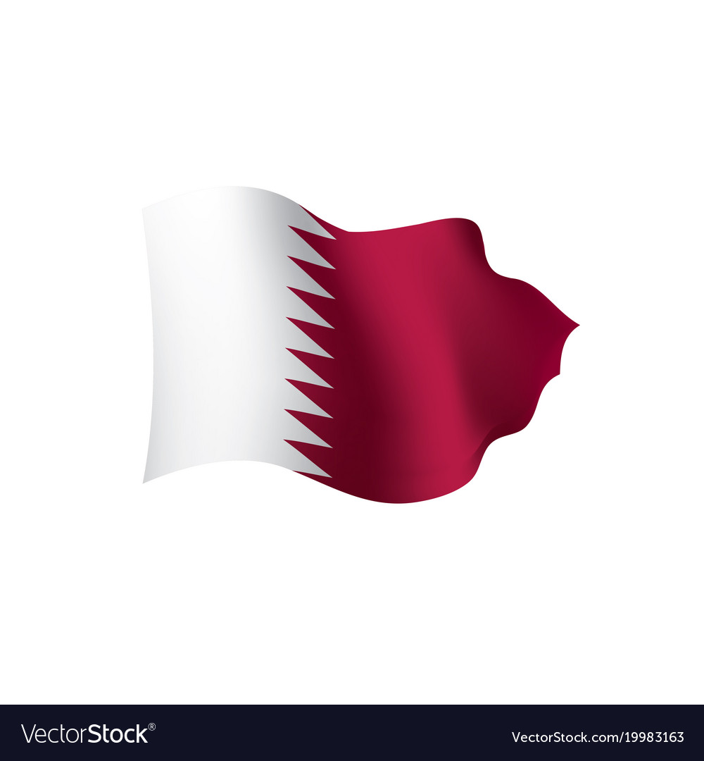 Qatar flag Royalty Free Vector Image - VectorStock