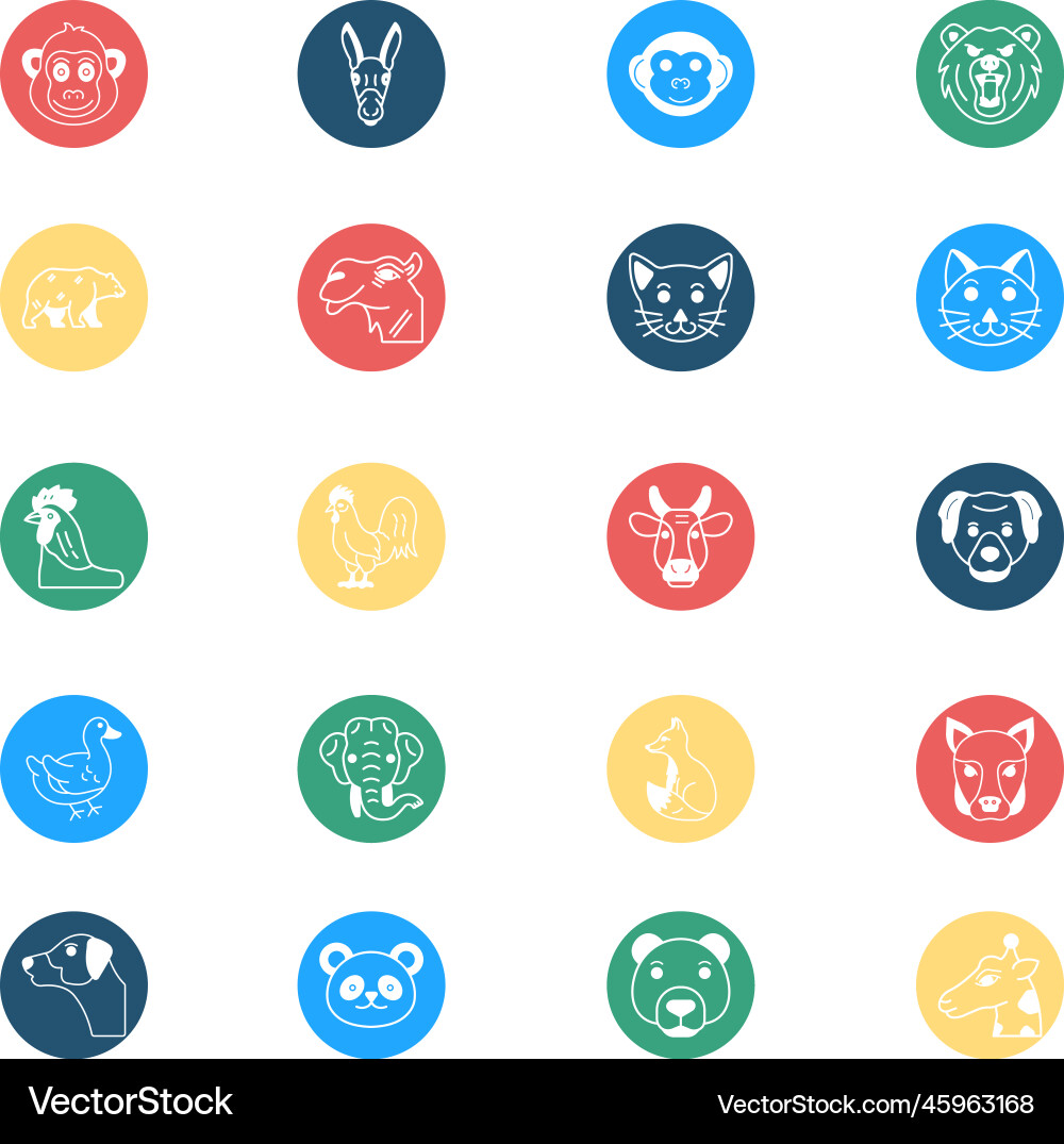 Animals icon pack Royalty Free Vector Image - VectorStock