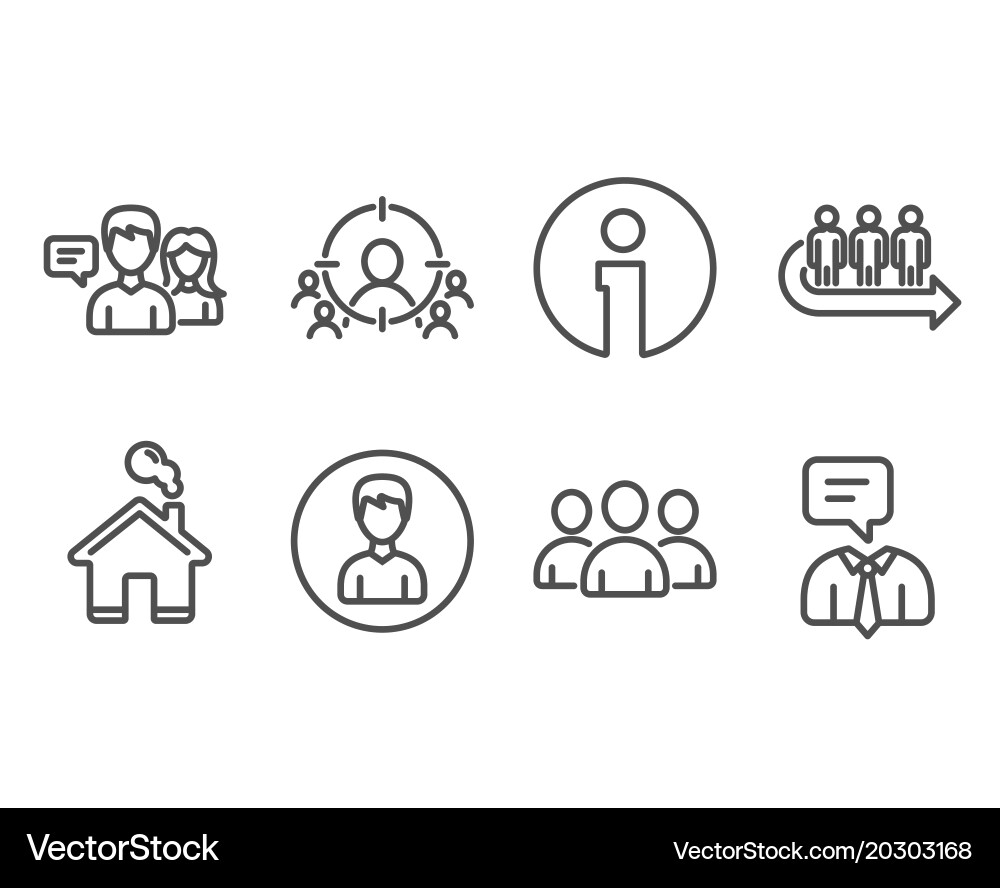 Business targeting queue and group icons person Vector Image