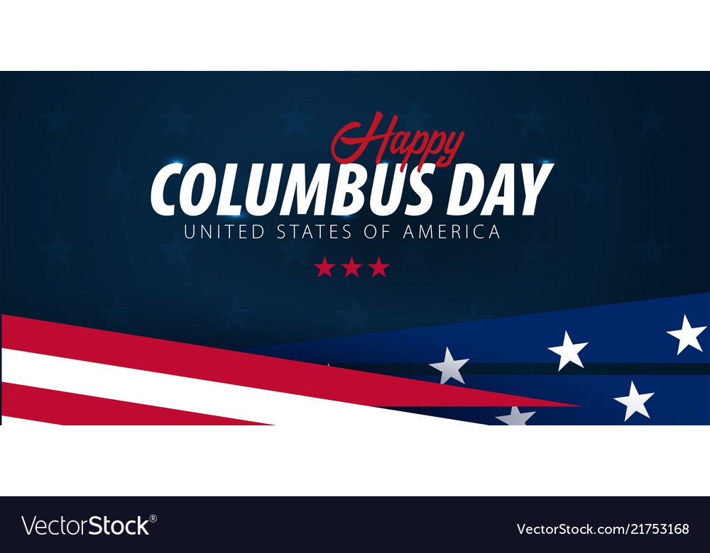 Columbus day sale promotion advertising poster Vector Image