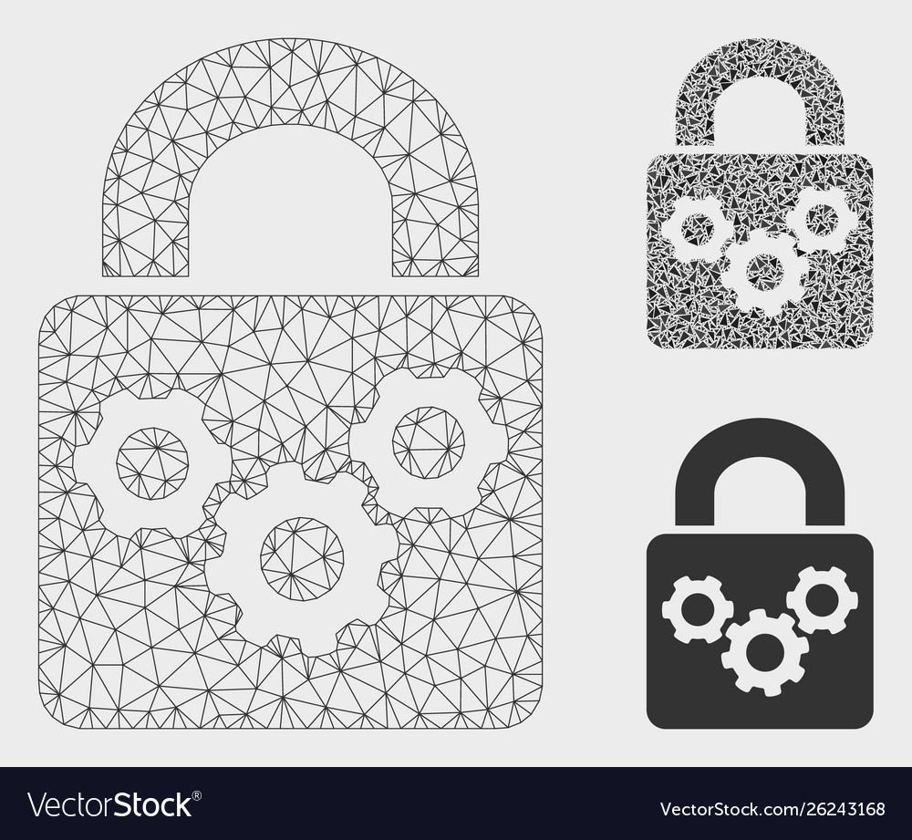 Lock gears mesh network model and triangle