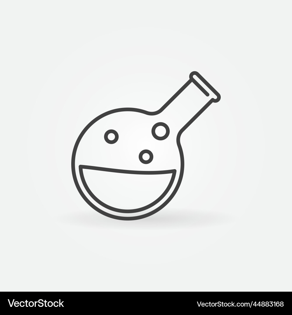 Round chemistry flask laboratory equipment Vector Image
