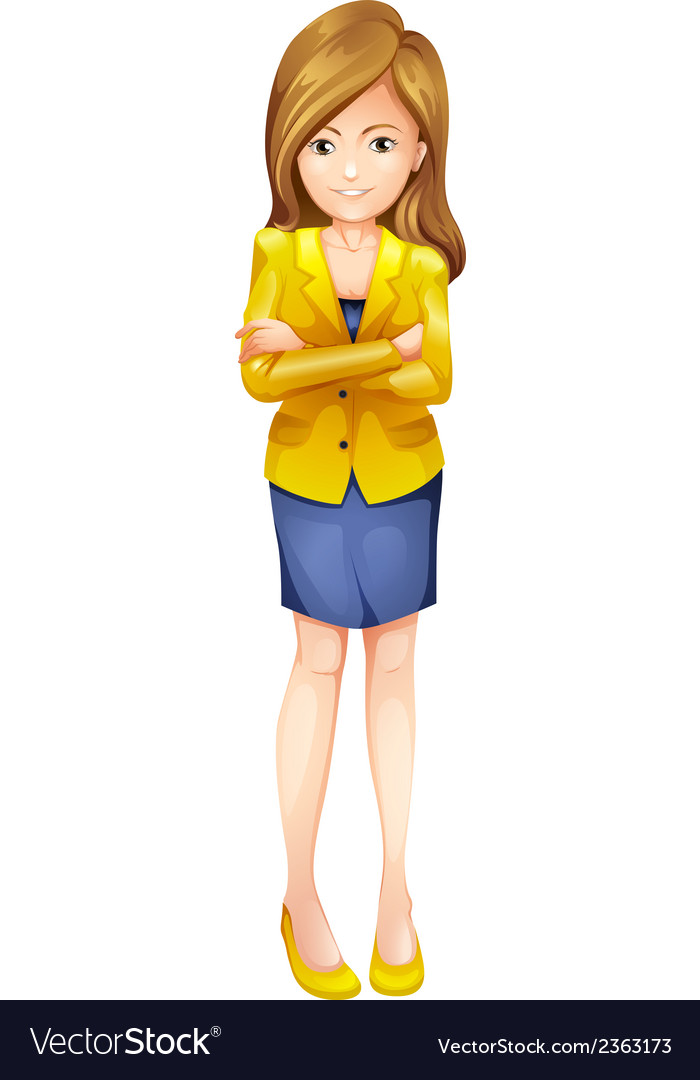 A businesswoman standing Royalty Free Vector Image