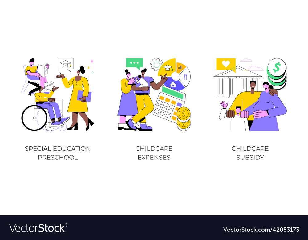 Daycare financial help abstract concept