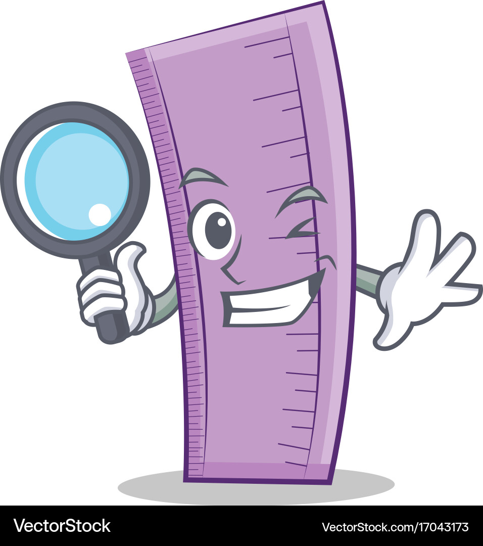 Detective ruler character cartoon design Vector Image