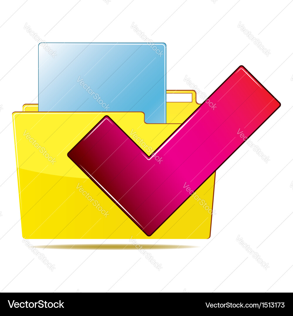 Download file correct Royalty Free Vector Image