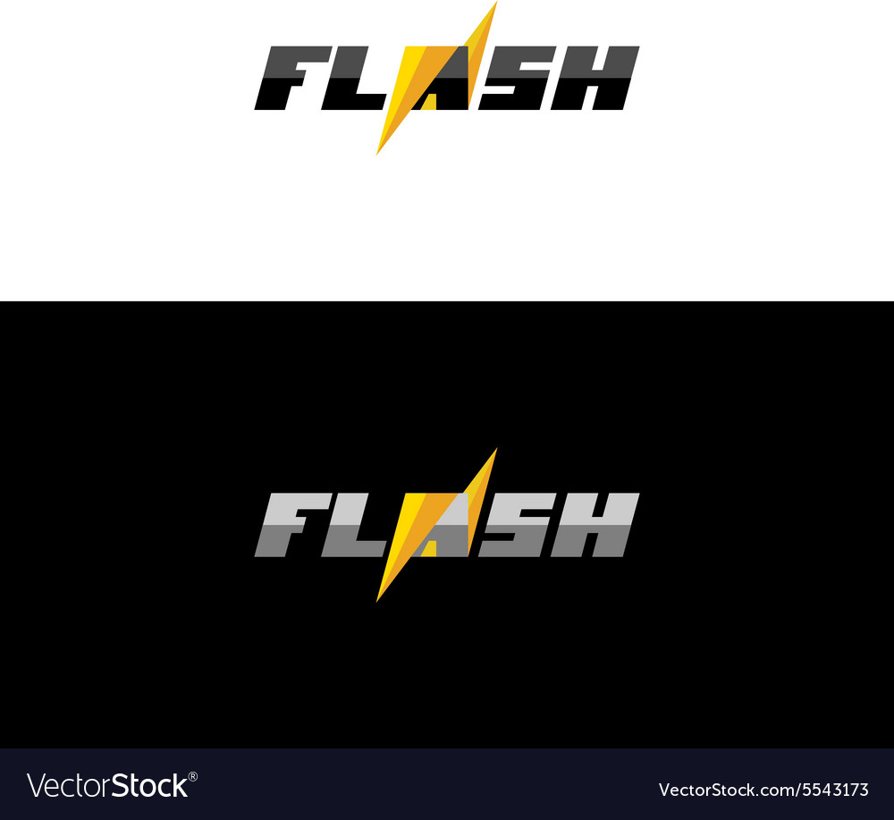 Flash lightning logo Royalty Free Vector Image