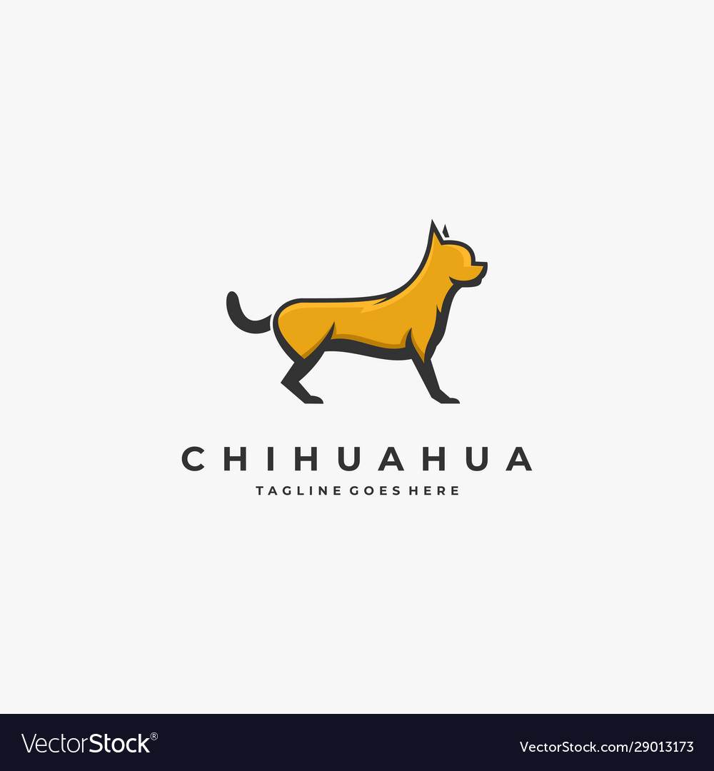 Logo chihuahua pose mascot cartoon