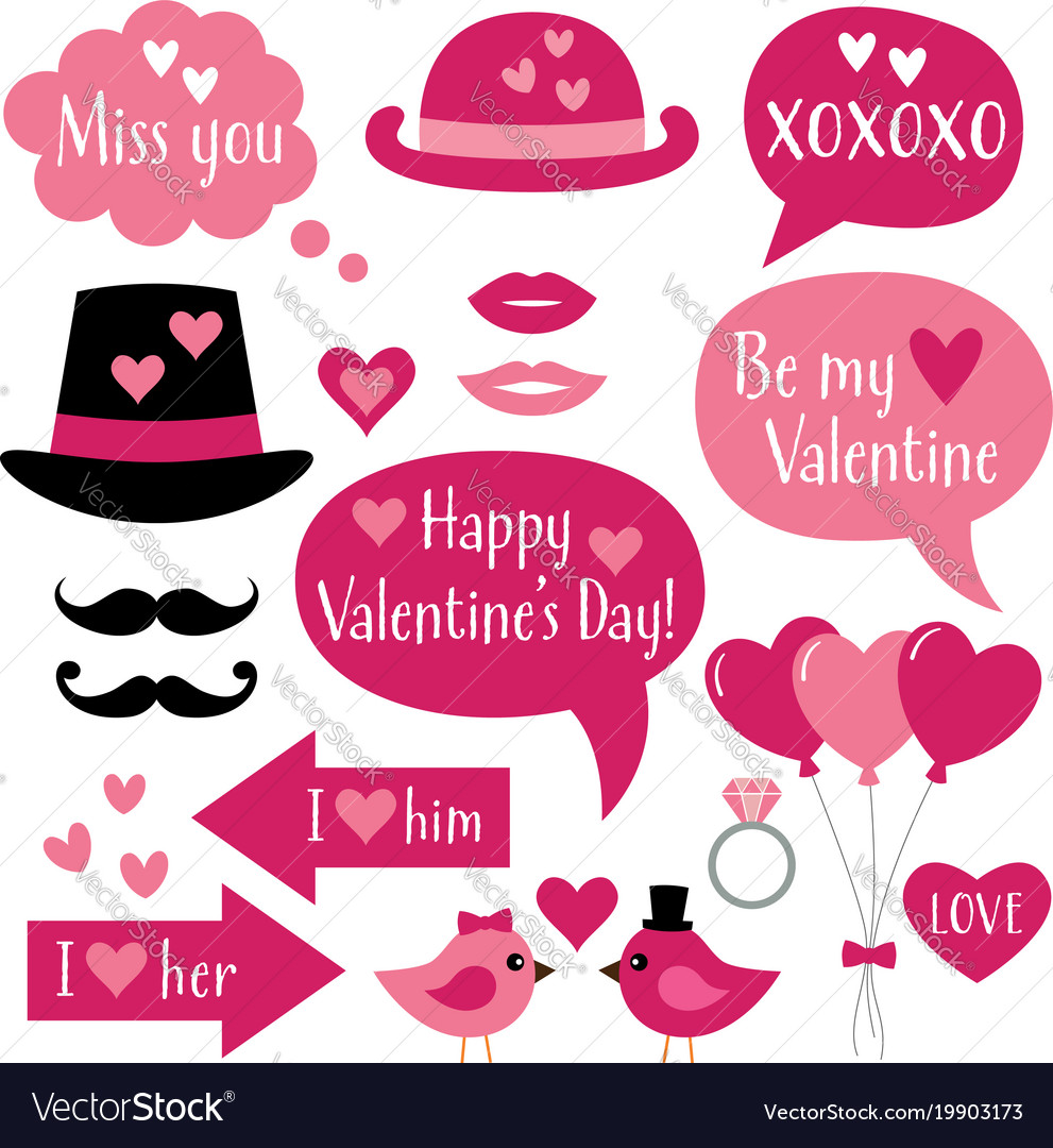 Photo Booth Props For Valentines Day Royalty Free Vector photo-booth-props-for-valentines-day-royalty-free-vector