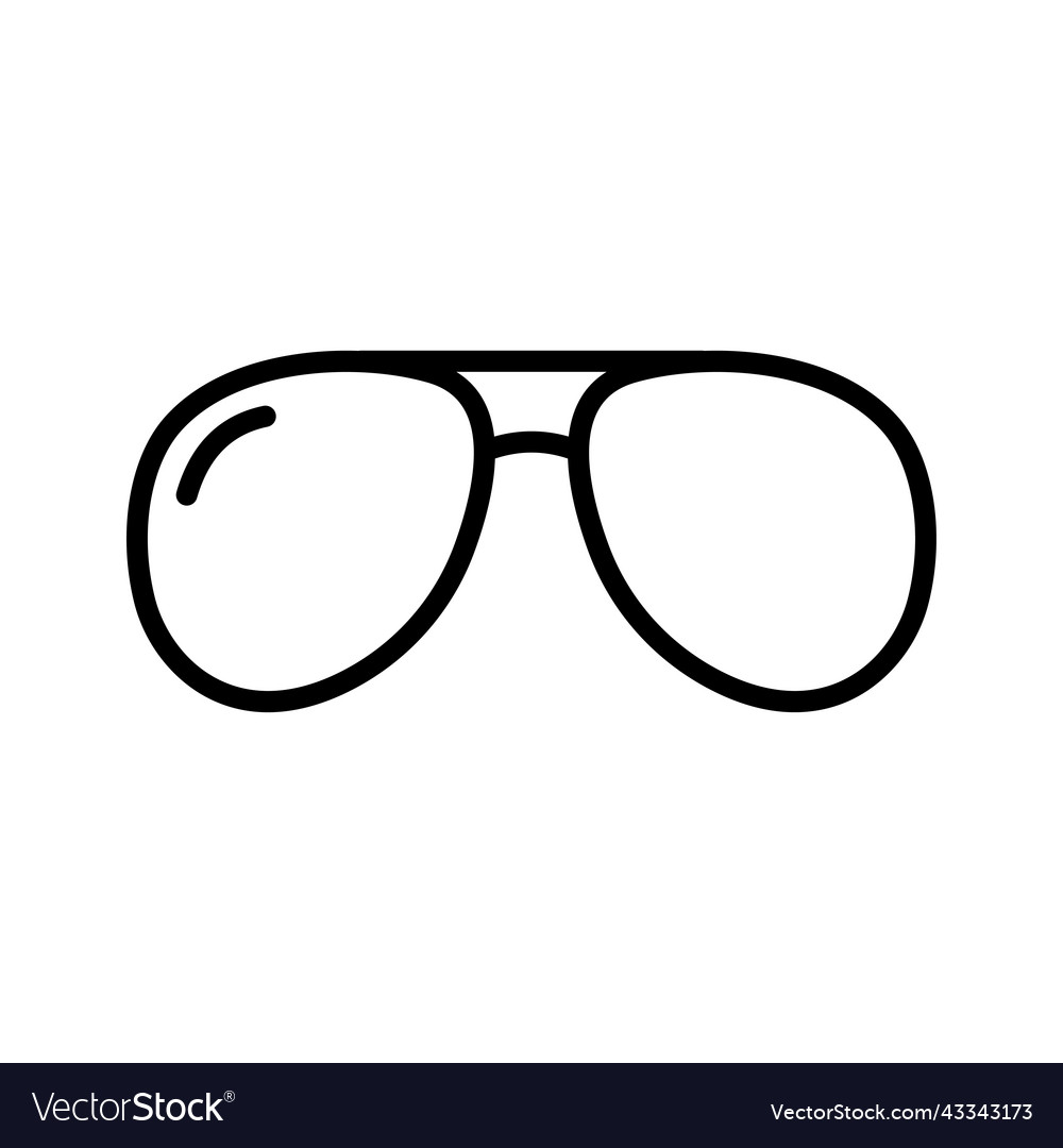 Sunglasses icon pictogram isolated on a white Vector Image