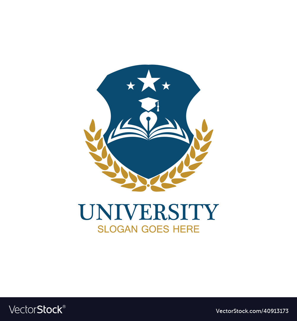 University Academy School And Course Logo Design Vector Image