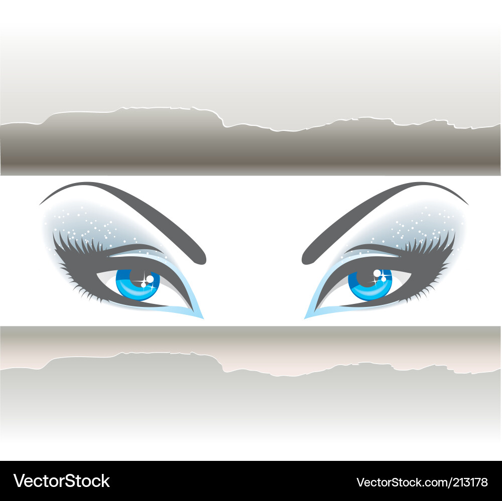 Eyes paper Royalty Free Vector Image - VectorStock