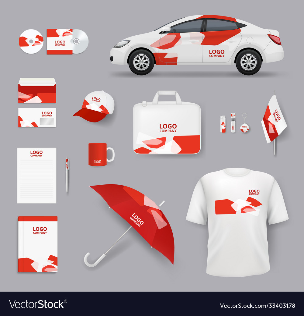 Identity set business souvenirs corporate Vector Image