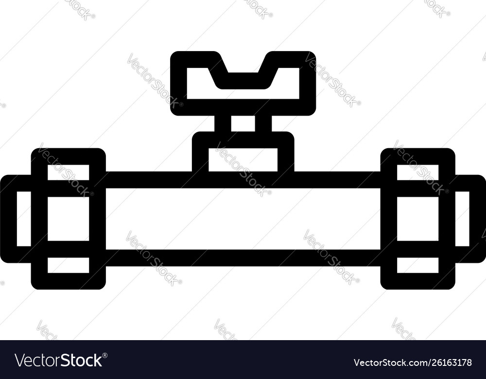 Pipe tap icon outline style Royalty Free Vector Image