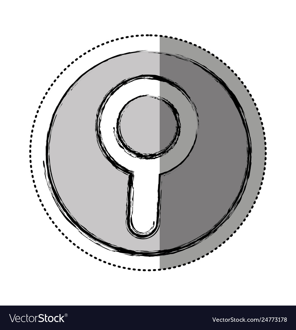 Search magnifying glass isolated icon