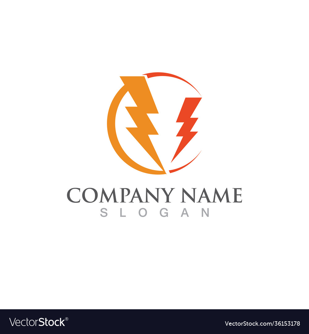 Thunderbolt logo and symbol image Royalty Free Vector Image