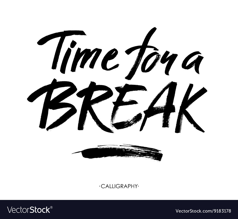 Time for a break social media Royalty Free Vector Image