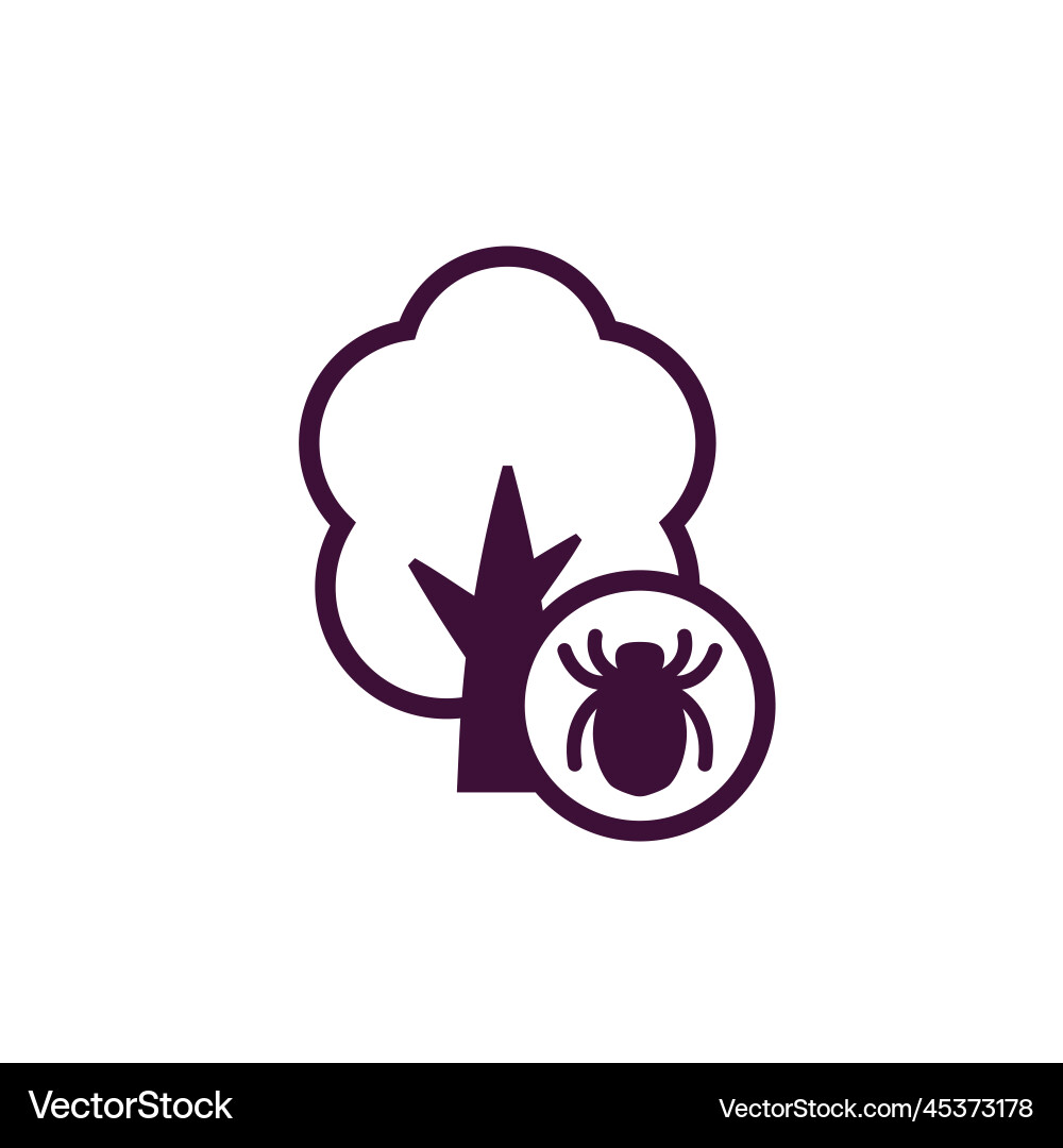 Tree beetle icon on white Royalty Free Vector Image