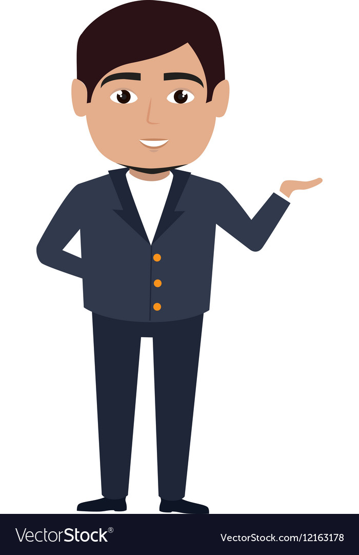 Waiter hotel service isolated icon Royalty Free Vector Image