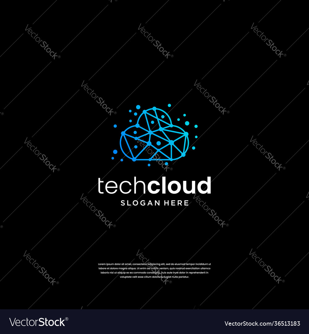 Cloud tech logo design inspiration