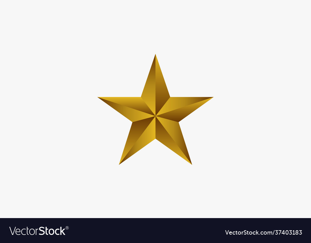 Gold Star 3d Grafikdesign