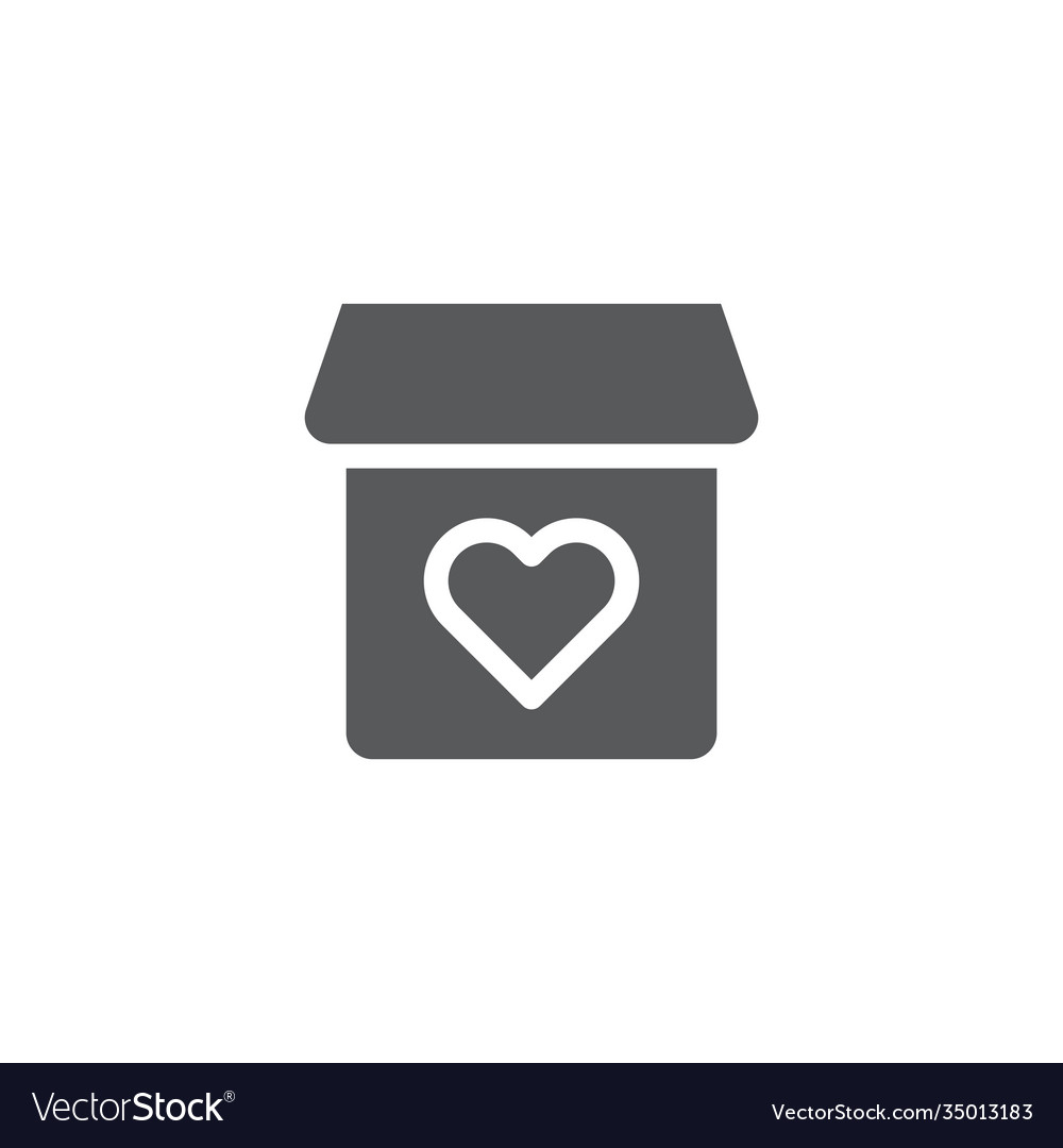 House with heart icon symbol isolated on white