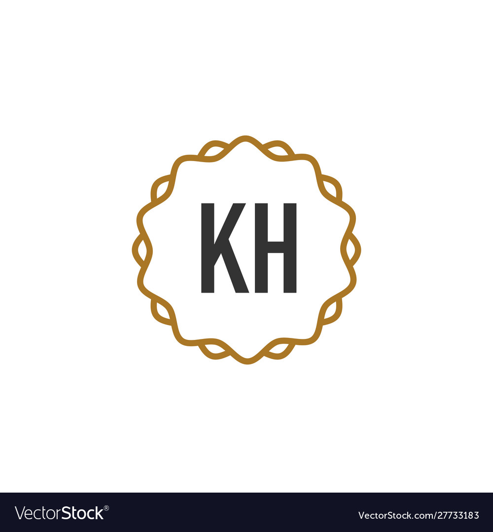 Initial letter kh elegance creative logo