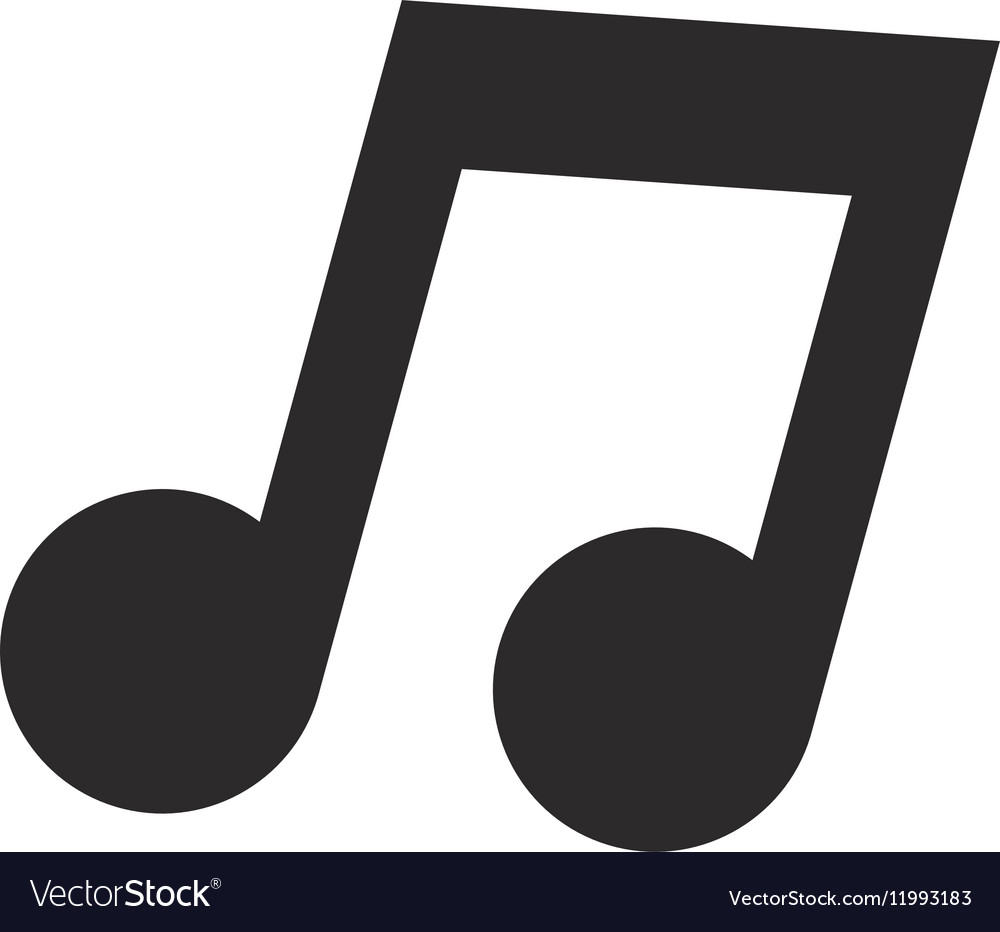 Isolated music note Royalty Free Vector Image - VectorStock