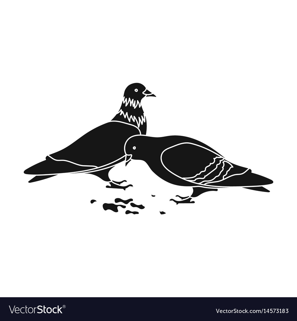 Pigeonold age single icon in black style