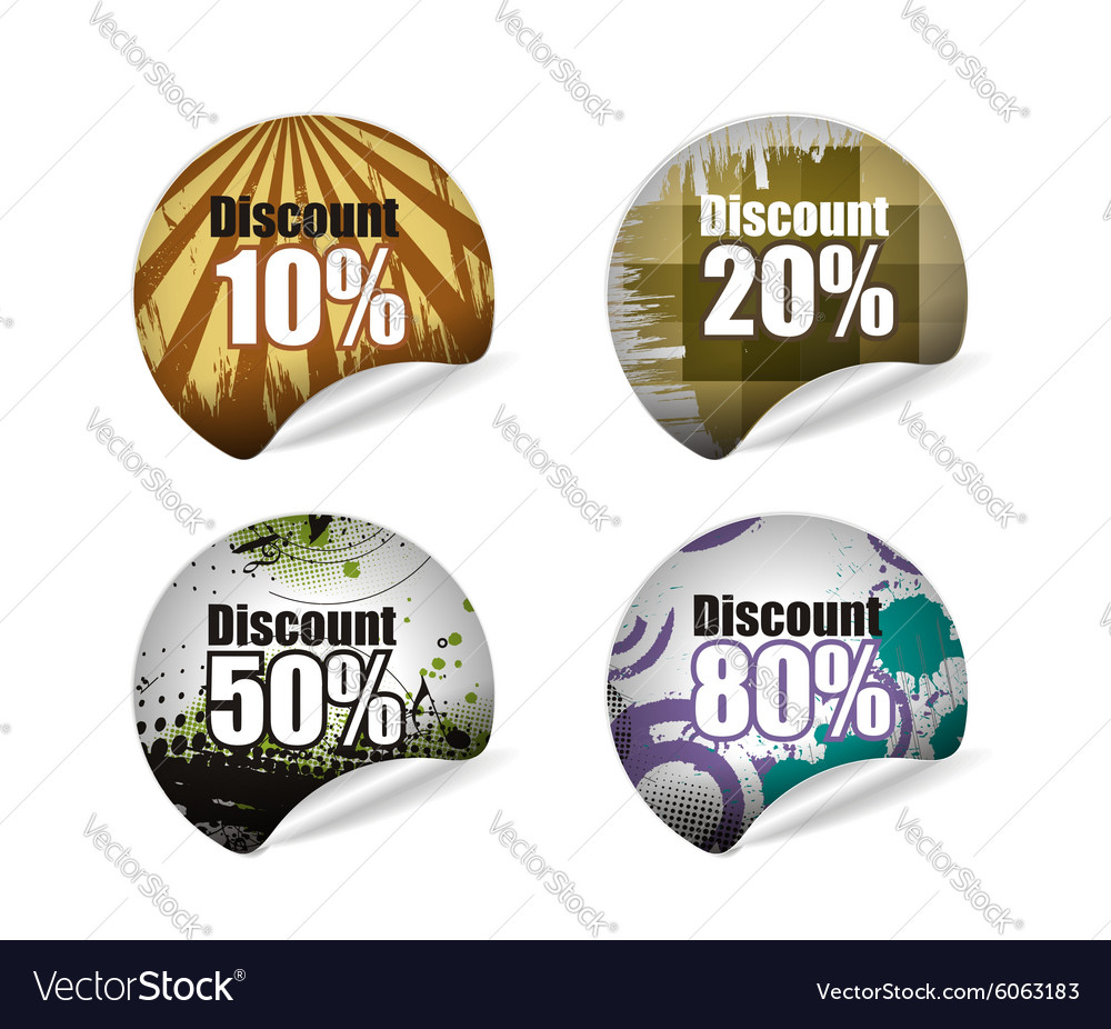 Sale tag stickers Royalty Free Vector Image - VectorStock