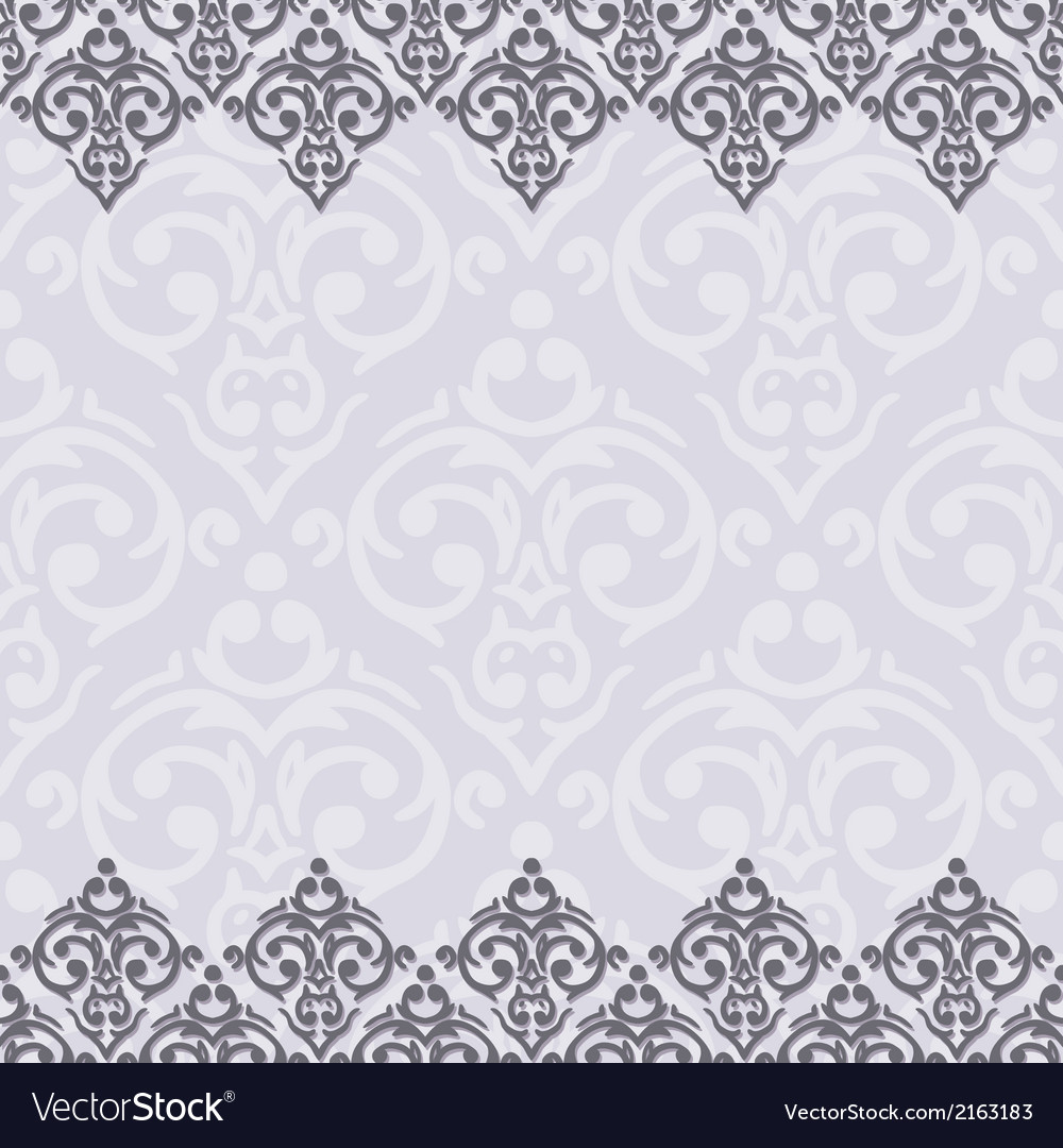 Seamless purple and white frameborder in damask