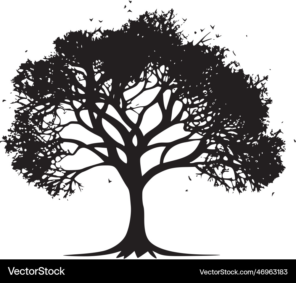 Tree silhouette Royalty Free Vector Image - VectorStock